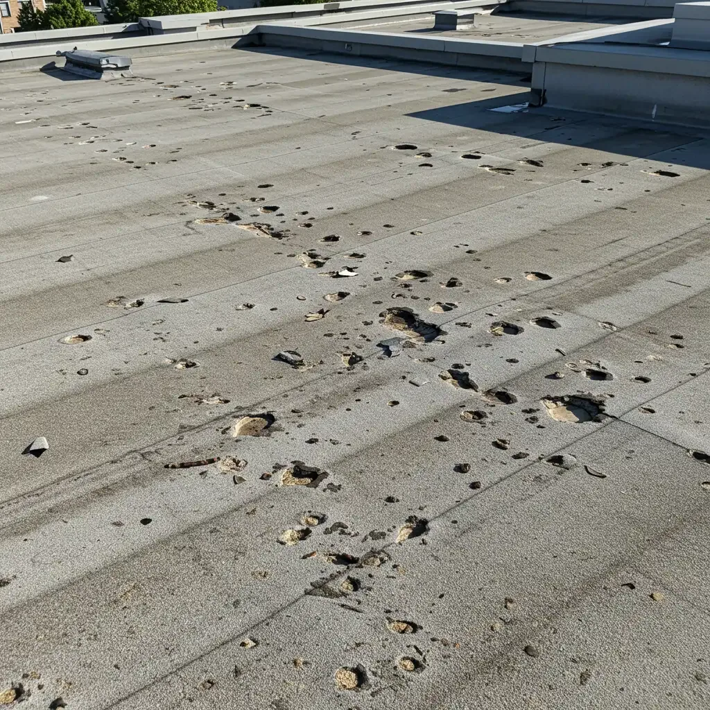 Commercial Roof Membrane Puncture Repair in Orange, CA