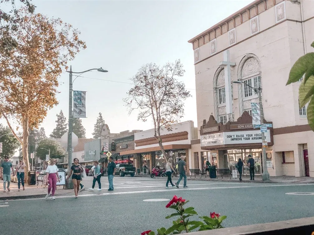 Glassell Street storefronts in Old Towne Orange