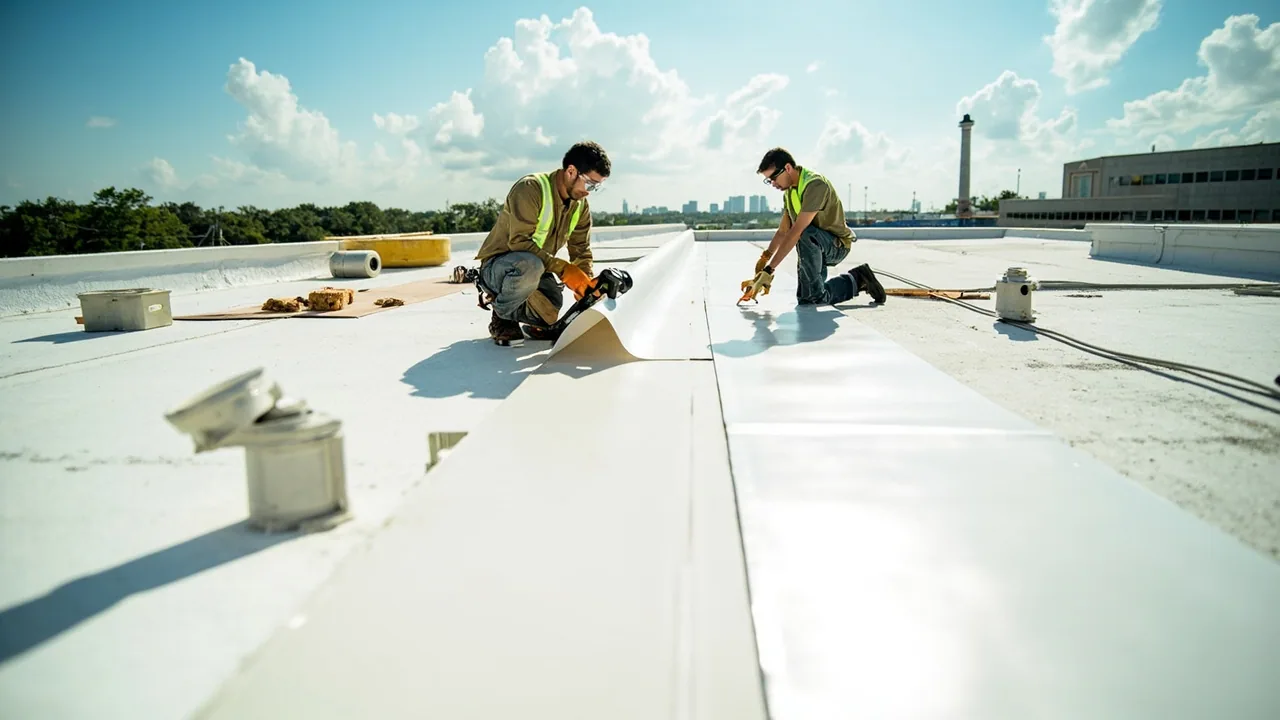 PVC membrane installation in Orange, CA