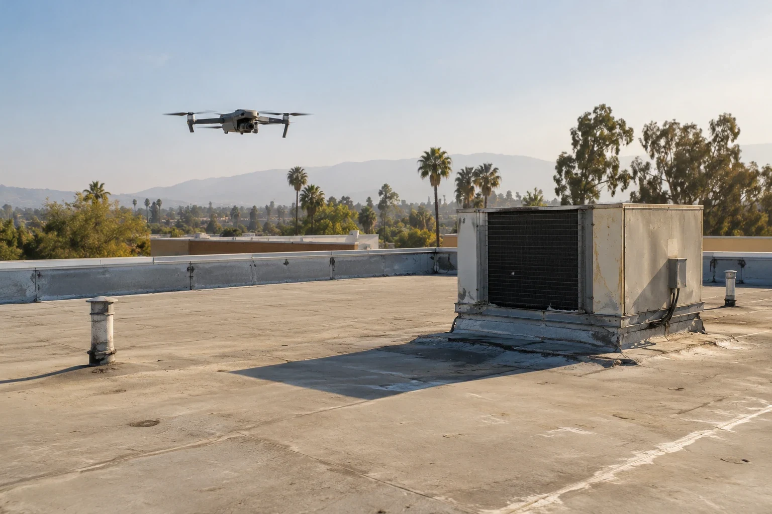 Commercial Drone Roof Inspection in Orange, CA