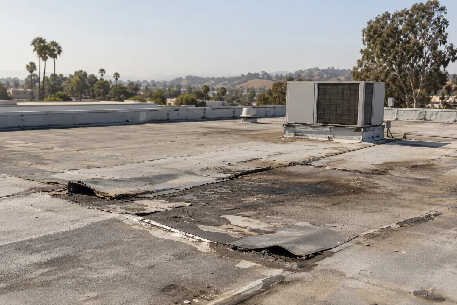 Storm Damage Commercial Roof Repair in Orange, CA
